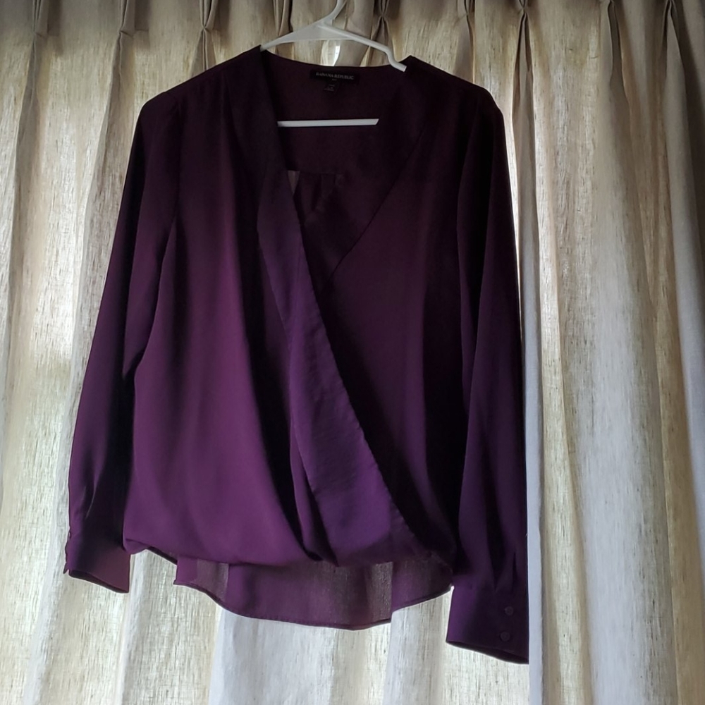 Purple banana republic blouse